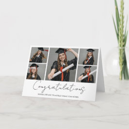 Congratulations Modern Photo Collage Graduate Karte