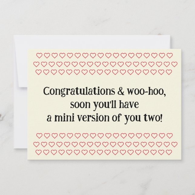 Congratulations On Pregnancy, w. Sample Text, Card (Vorderseite)