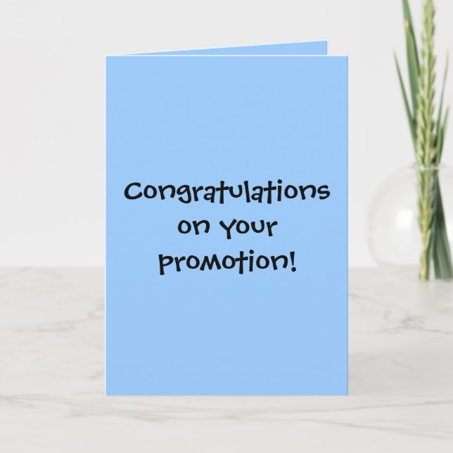 Congratulations on your promotion! karte (Vorderseite)