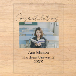 Congratulations photo graduate name university yea acryleinladungen