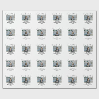 Congratulations photo graduate name university yea geschenkpapier