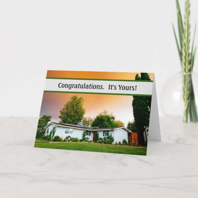 Congratulations Realtor, Mortgage Co. Thank You Karte (Vorderseite)