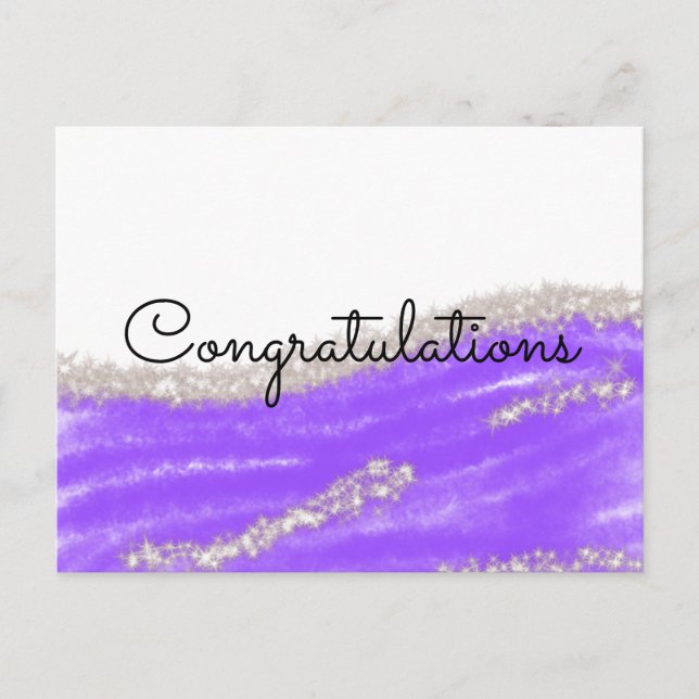 congratulations simple minimal text style card postkarte (Vorderseite)