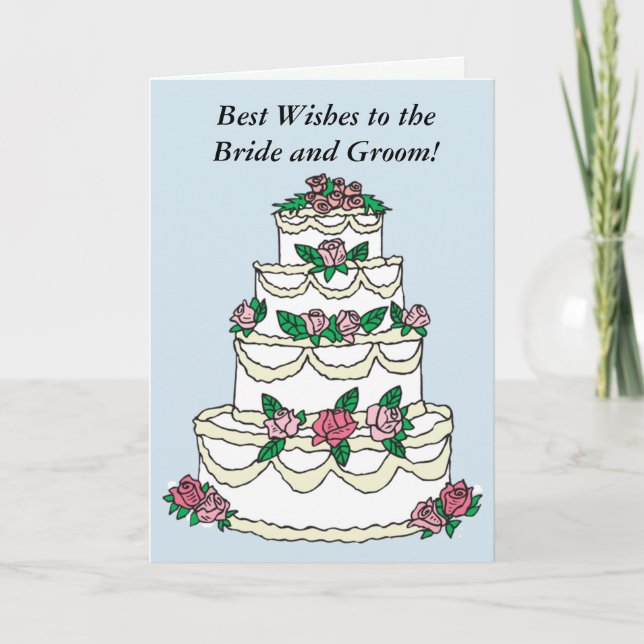 Congratulations Wedding Best Wishes BRIDE & GROOM Karte (Vorderseite)