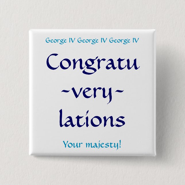 Congratuverylations Button (Vorderseite)