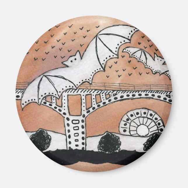 Congress Avenue Bats Magnet (Vorne)