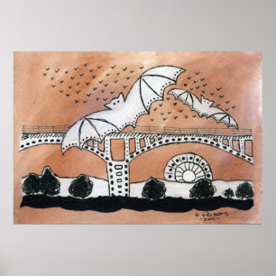 Congress Avenue Bats Poster