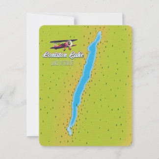 Coniston Water, Lake District, England Map