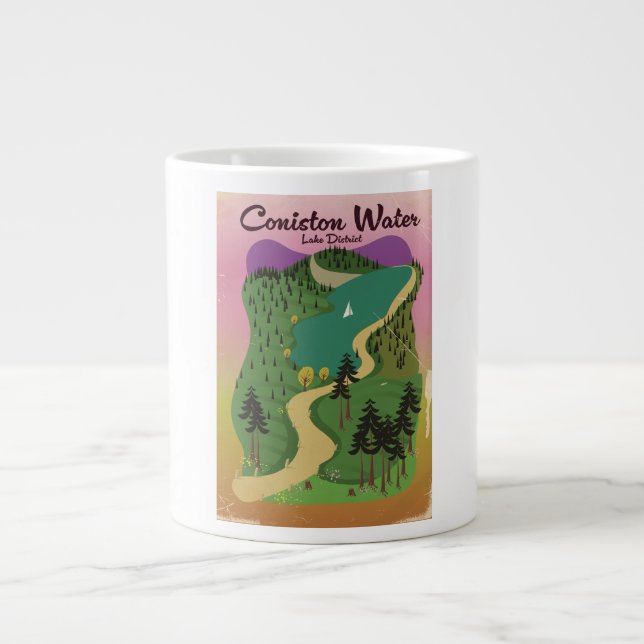Coniston Water Lake District Jumbo-Tasse (Vorderseite)
