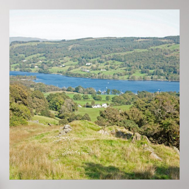 Coniston Water Postcard Kissen Poster (Vorne)