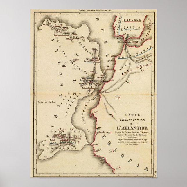 Conjecturale de l'Atlantide Poster (Vorne)