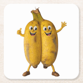 Conjoined Bananas Comedy Duo Rechteckiger Pappuntersetzer