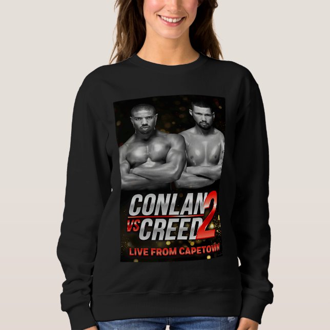 Conlan vs Creed 2 poster black and white Sweatshirt (Vorderseite)