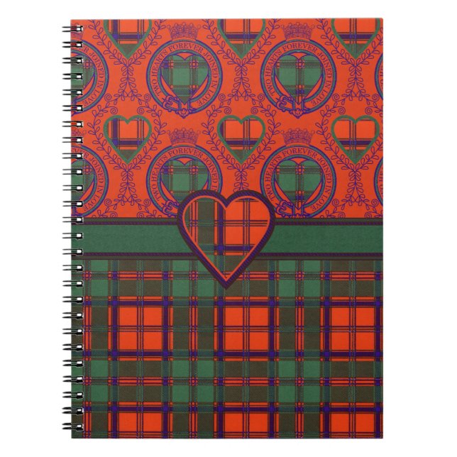 Conley Clan karierter schottischer Kilt Tartan Notizblock (Vorderseite)