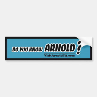 Connais-Tu Arnold ? Sticker pare-chocs VisitArnold