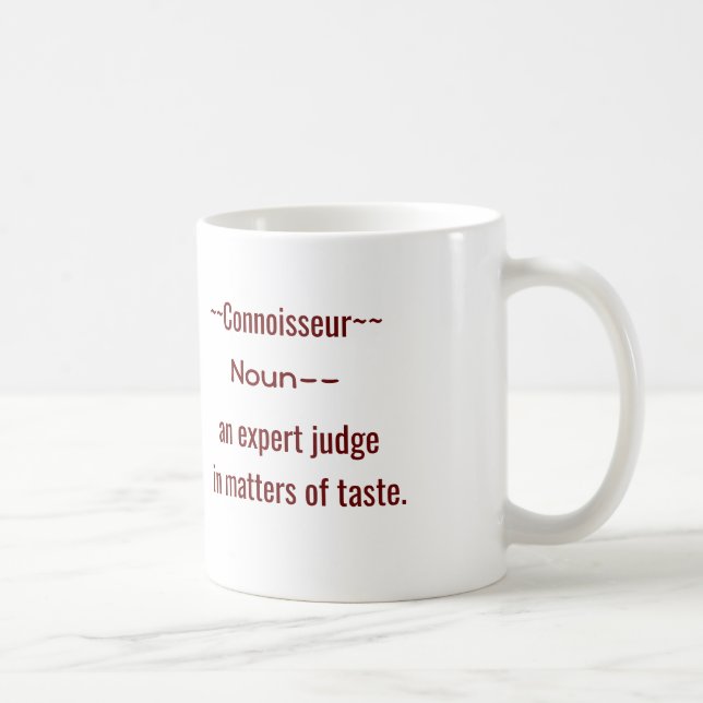 Connaisseur - définition — tasse de café (Droite)