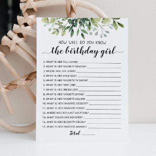 Connaissez-vous bien la carte de jeu fille anniver