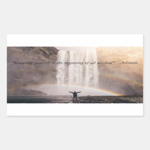 Connaître vous-même Citation - Sticker Rectangle