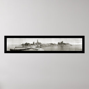 Conneaut Lake PA Foto 1909 Poster