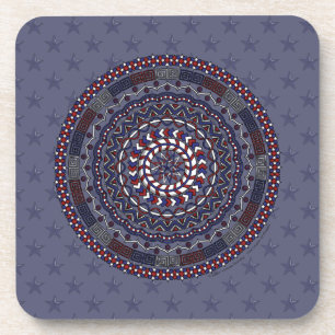 Connected Independence Day Square Coaster Untersetzer