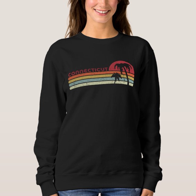 Connecticu  Retro Style CT USA Sweatshirt (Vorderseite)