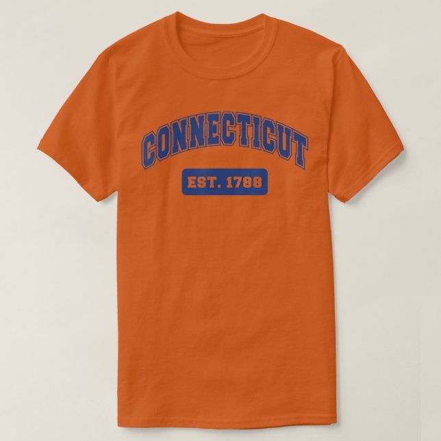 Connecticut 1788 Varsity Retro Style T-Shirt (Design vorne)