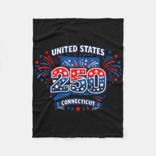 Connecticut 250 Feuerwerk-Shirt Vereinigte Staaten Fleecedecke