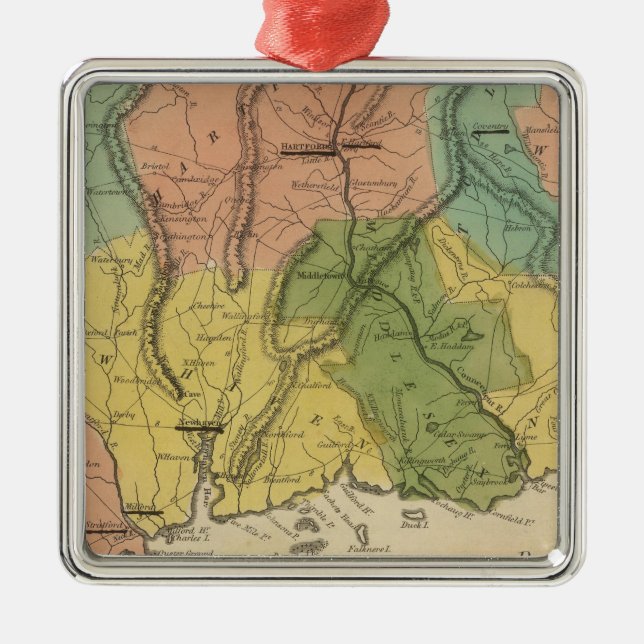 Connecticut 2 ornament aus metall (Vorne)