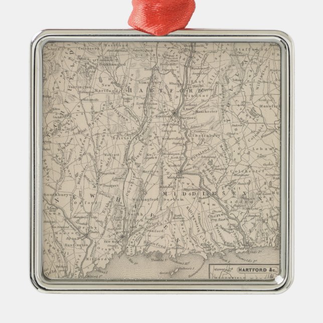 Connecticut 3 ornament aus metall (Vorne)