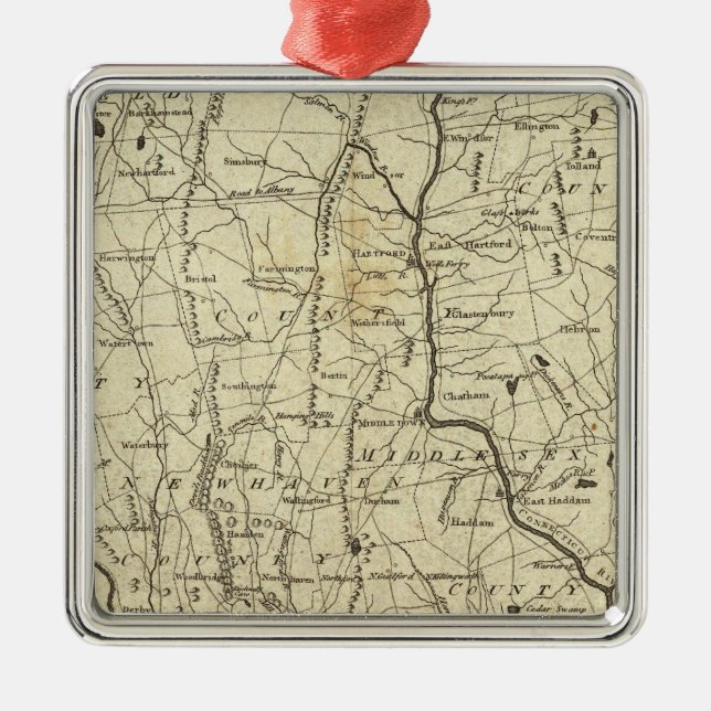 Connecticut 7 ornament aus metall (Vorne)