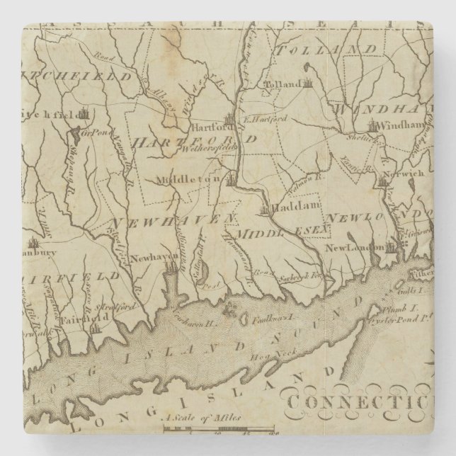 Connecticut 8 steinuntersetzer (Vorderseite)