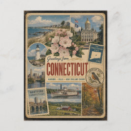 Connecticut Authentische Vintage-Postkarte Postkarte