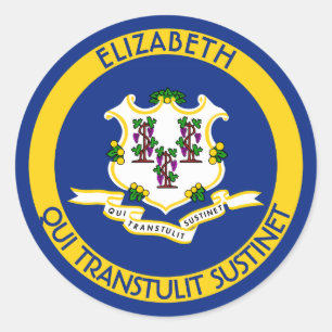 Connecticut die Konstitutions-Staats-persönliche Runder Aufkleber