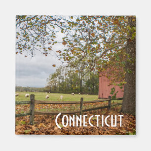 Connecticut-Fall-Bauernhof-Magnet Magnet