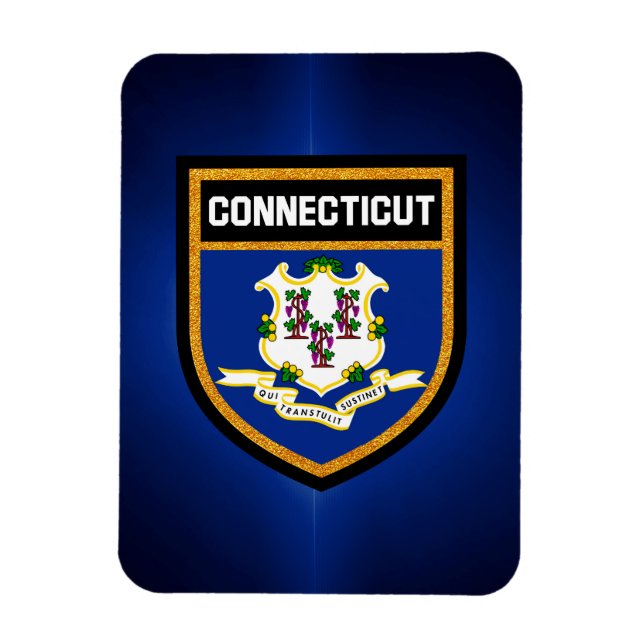 Connecticut-Flag Magnet (Vertikal)