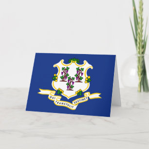Connecticut-Flagge, Flagge von Connecticut Karte