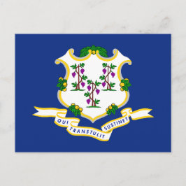 Connecticut-Flagge Postkarte