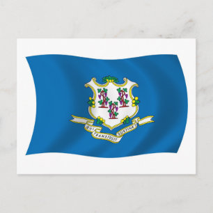 Connecticut-Flagge Postkarte
