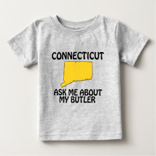 Connecticut - Frag mir über meinen Butler Baby T-shirt