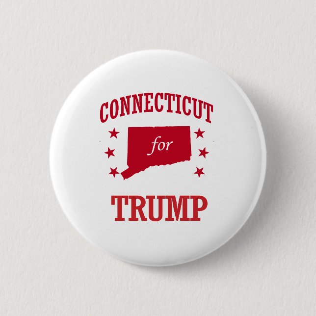 CONNECTICUT FÜR DONALD TRUMP BUTTON (Vorderseite)