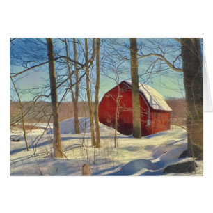 Connecticut Grange En Hiver