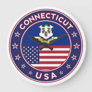 Connecticut Große Wanduhr