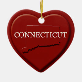 Connecticut Herz Karte Weihnachtsschmuck