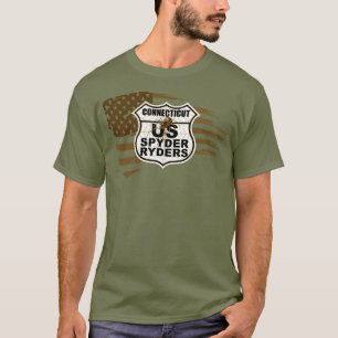 Connecticut Kapitel - zerrissene Flagge sepia T-Shirt