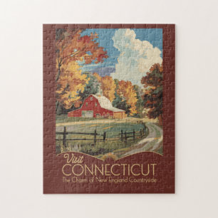Connecticut Landreise Kunst Vintage