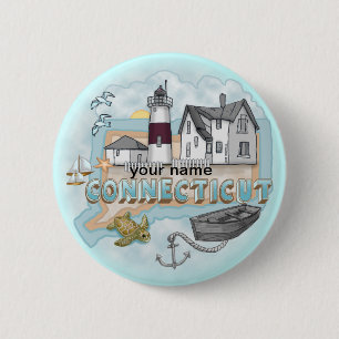 Connecticut Leuchtturm Pin-Button Button