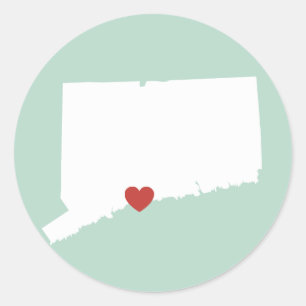 Connecticut Love - Autocollant personnalisable