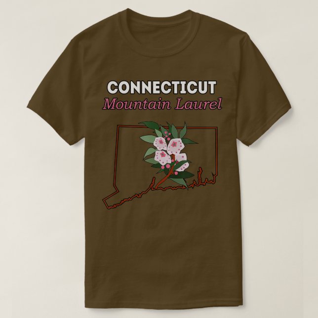 CONNECTICUT Mountain Laurel Flower Gift  T-Shirt (Design vorne)