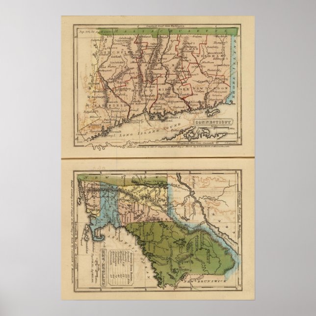 Connecticut, New England Poster (Vorne)