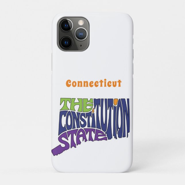 Connecticut Nickname Word Art Case-Mate iPhone Hülle (Rückseite)